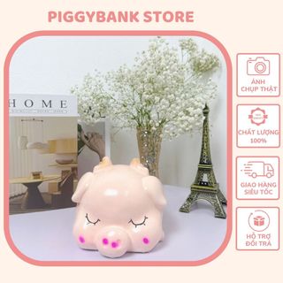 Heo đất,Lợn đất mẫu Cánh tiên thiên thần NGỦ , ống tiết kiệm tiền quà tặng - Piggybank Store PS11