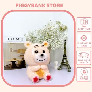 Ống tiết kiệm Gấu Dâu Losto hot hit 2024 quà tặng, decor trang trí - Piggybank Store PS13