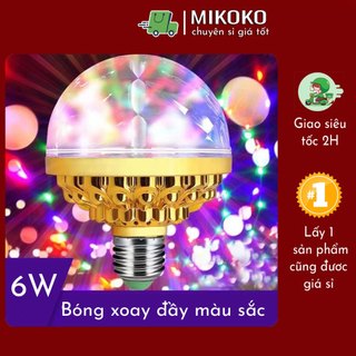 Đèn led trang trí tết, bóng đèn nháy 7 màu tự xoay MIKOKO