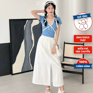 Áo Croptop Viền Cổ Chéo, Áo Croptop Kiểu Nữ Thời Trang Nữ Tính GAGO GA4433