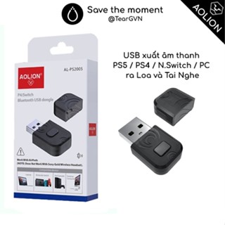 Bộ chuyển đổi âm thanh không dây AOLION ra tai nghe và loa cho PS5 / PS4 / Nintendo Switch / PC