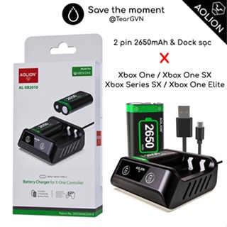 Bộ pin 2650mAh và Dock sạc AOLION cho tay cầm Xbox Series SX / Xbox One SX / Xbox One / Xbox One Elite