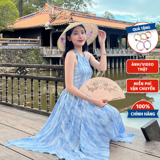 Đầm yếm tà cách điệu sole chất cotton thoáng mát GG4443
