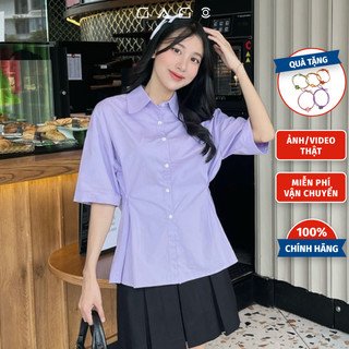 Áo Sơ Mi Oversize Gài Nút 2 Bên Cách Điệu Phong Cách Cá Tính GAGO GA4460