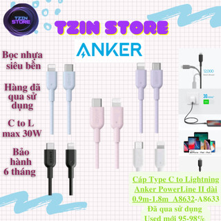 Cáp anker powerline ii dài 0.9m - a8632, 1.8m - a8633 used 95-98%