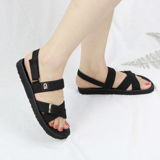 [Video] Dép nữ quai hậu Gia Vy dạng chéo (Giavy sandal SK345 đế bệt cao su)