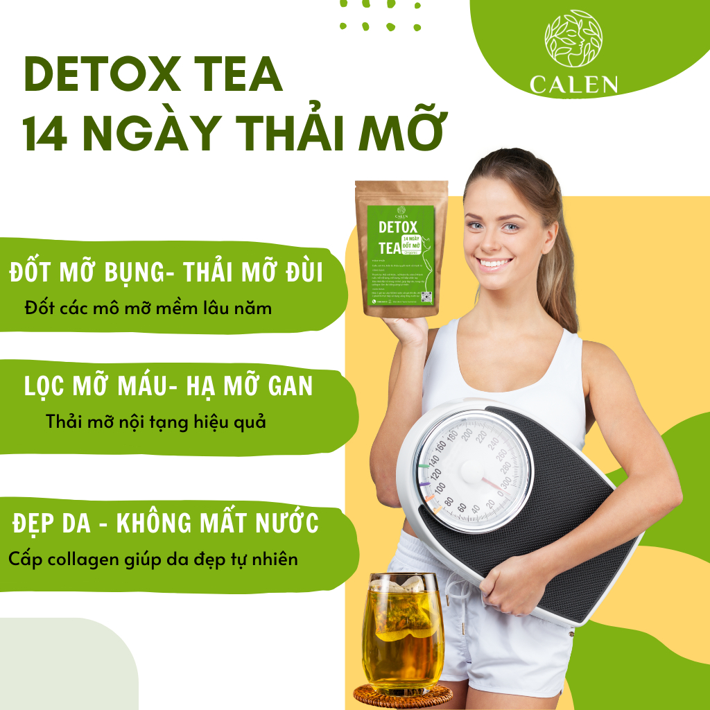 Trà detox 14 ngày Calen Nature's Farm vòng eo con kiến đón Tết 2024 bịch 30 túi lọc