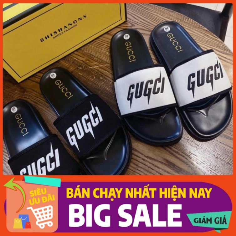 Dép nam GC tia sét quai ngang mới nhất - Dép nam UNISEX phong cách thời thượng trẻ trung cực chất 2023
