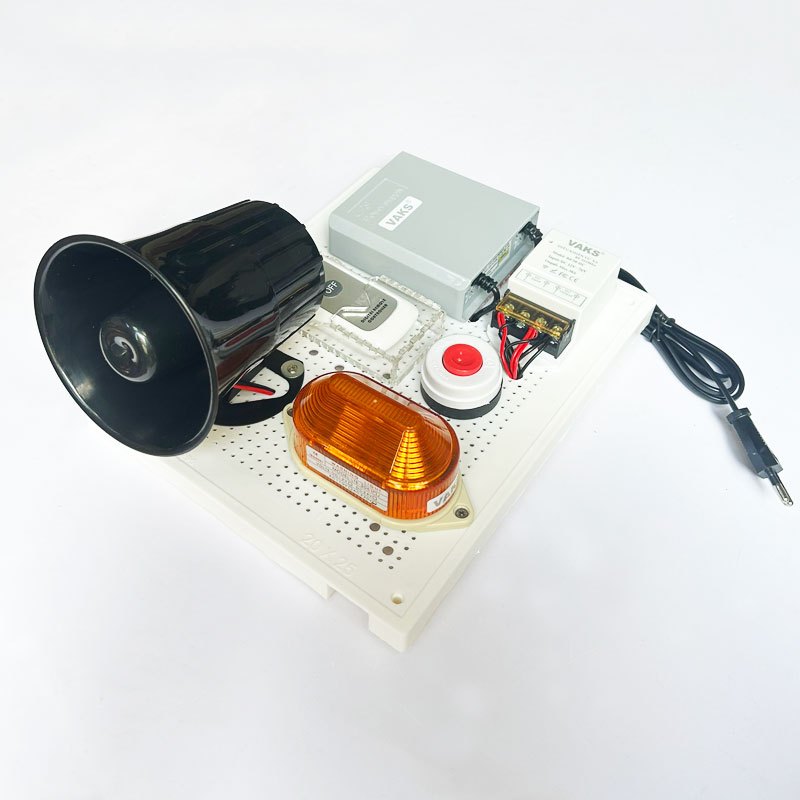 Hệ thống báo khói không dây MR4 - Báo khói, UPS, Loa lớn