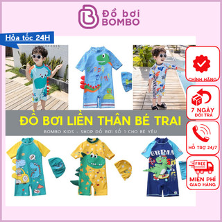  Áo bơi bé trai khủng long và hươu cao cổ tặng kèm nón bơi y hình 