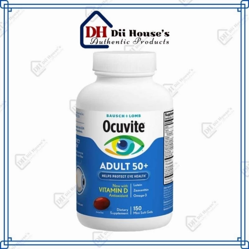 Ocuvite Adult 50+ 150 viên - Viên Uống Bổ Mắt Cho Người Lớn Trên 50 tuổi.