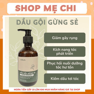 Dầu Gội Gừng Trà cô đặc, sạch gàu, kích thích mọc tóc, giảm rụng, mềm tóc Chilab