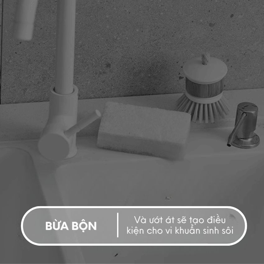 Khay gắn vòi nước bồn rửa bát FEEKA nhôm cao cấp, giá để đồ treo vòi nước phòng tắm đa năng