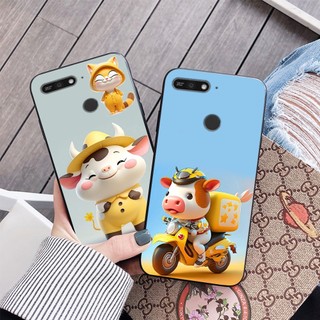 Ốp lưng huawei y6 prime/y6 2018 in hình bò sữa,mèo siêu cute