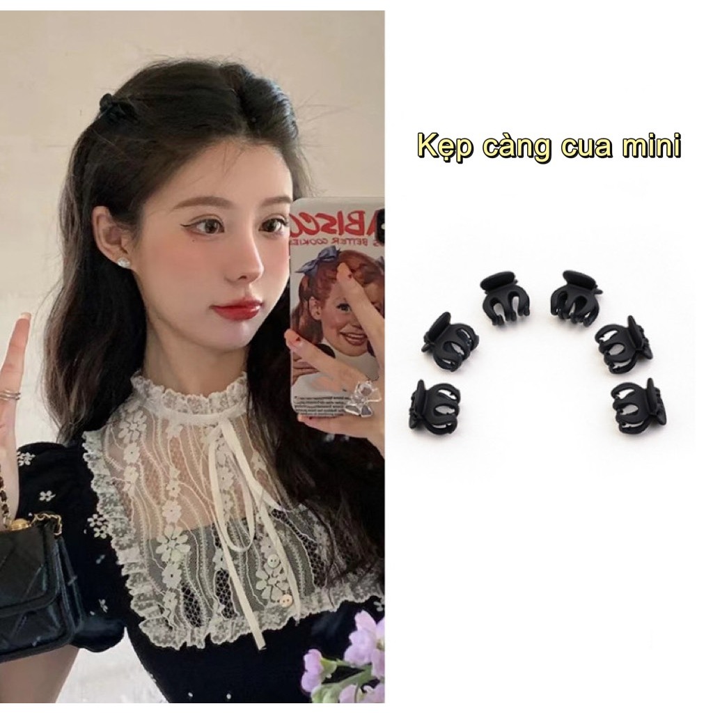 Kẹp tóc mái mini bím tóc mái cho nữ nhiều màu xinh xỉu, kẹp càng cua tạo kiểu đi học đi chơi đa năng