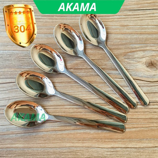 Thìa inox SUS 304, muỗng ăn cơm cháo cao cấp, thép không gỉ sáng bóng bền đẹp