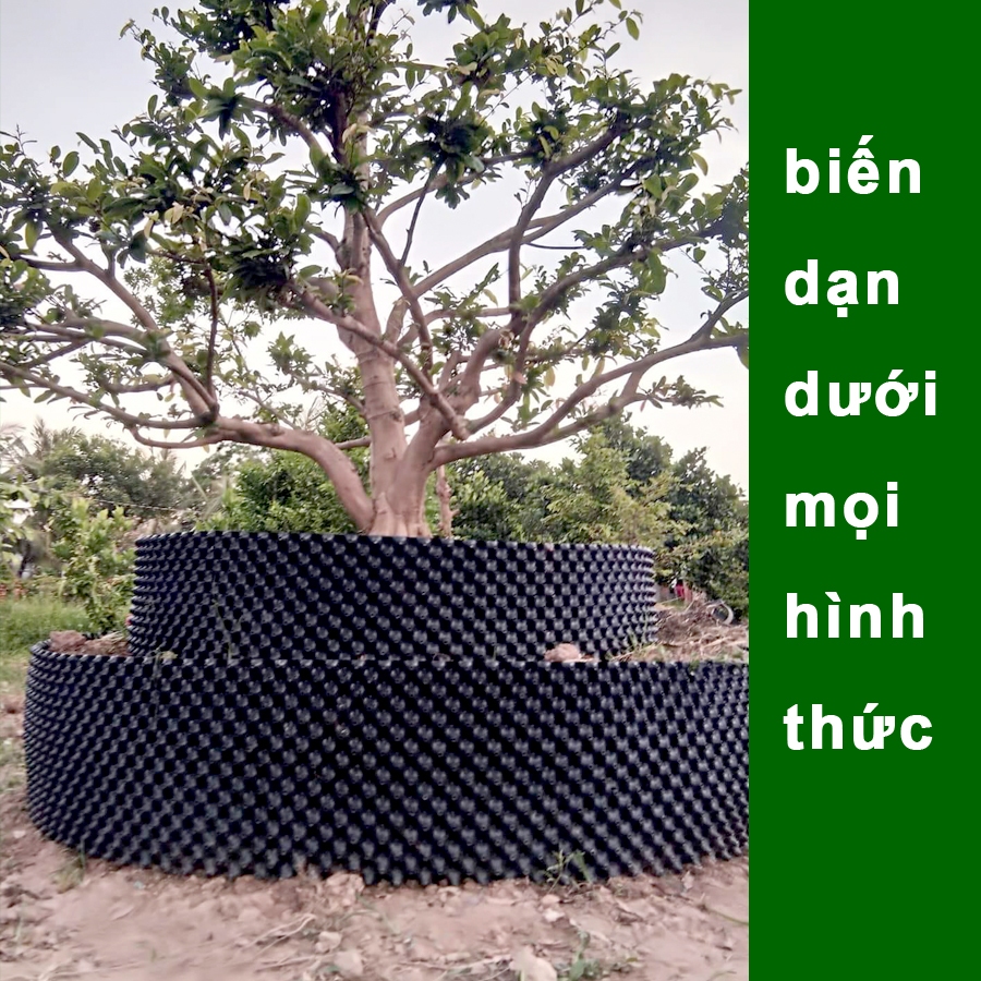 5 MÉT Bầu ươm cây V6 CAO 70CM dày 6mm, cắt theo mét dài khách đặt, tặng ốc vít-77904