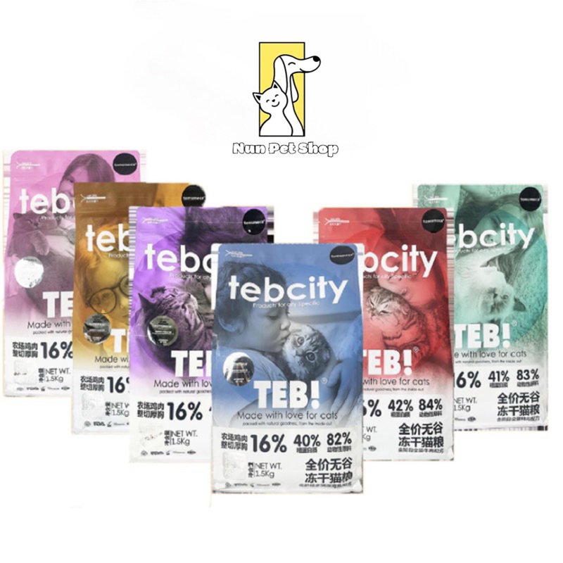 Thức ăn hạt Mix Topping Sấy TEB CITY Grain Free Cho Mèo Mọi Lứa Tuổi - Tomesca Canada