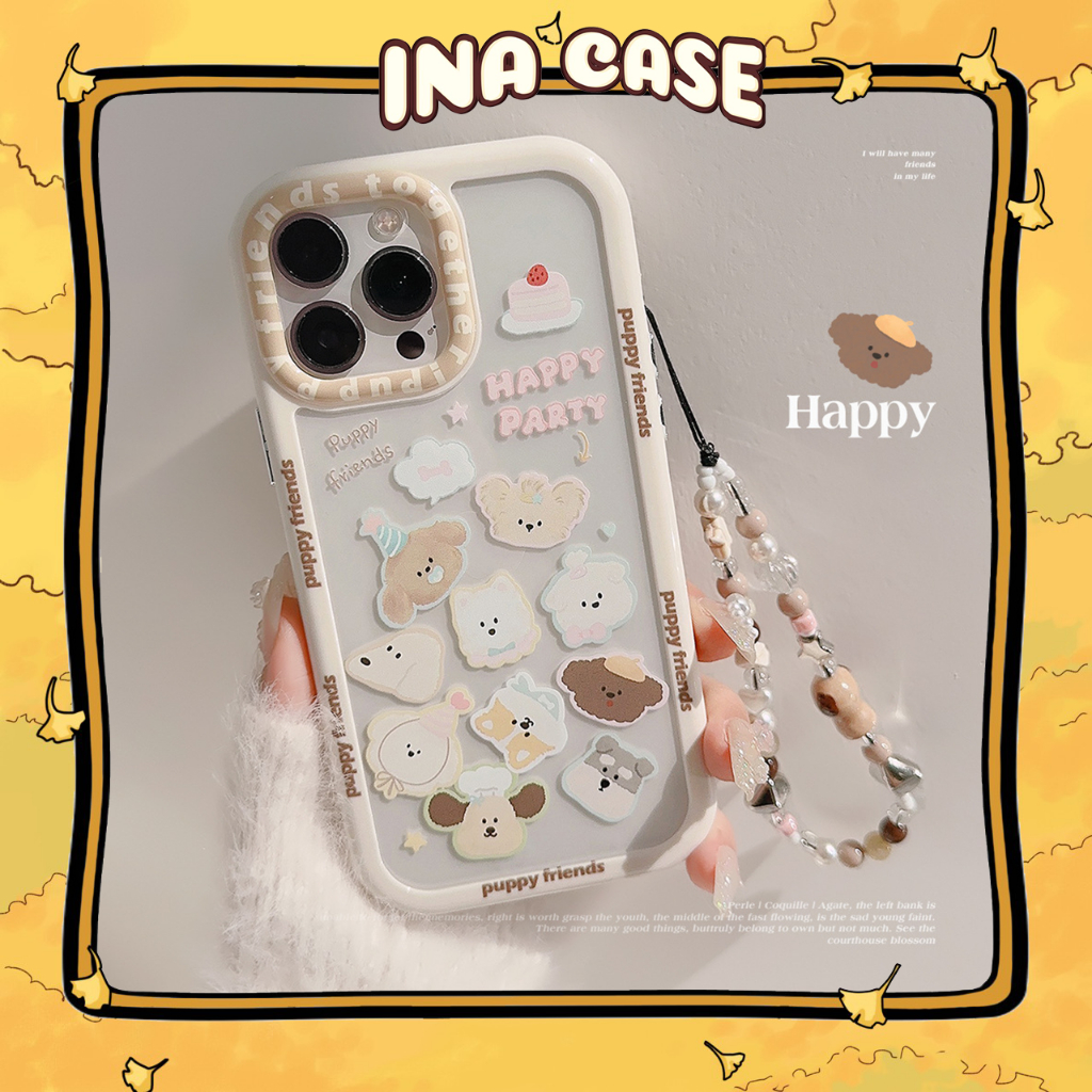 Ốp lưng iphone Puppy Friends (KO DÂY) 17promax/ 17pro/ 17air/ 17/ 16promax/ 16pro/ 16plus/ 16/ 15pro