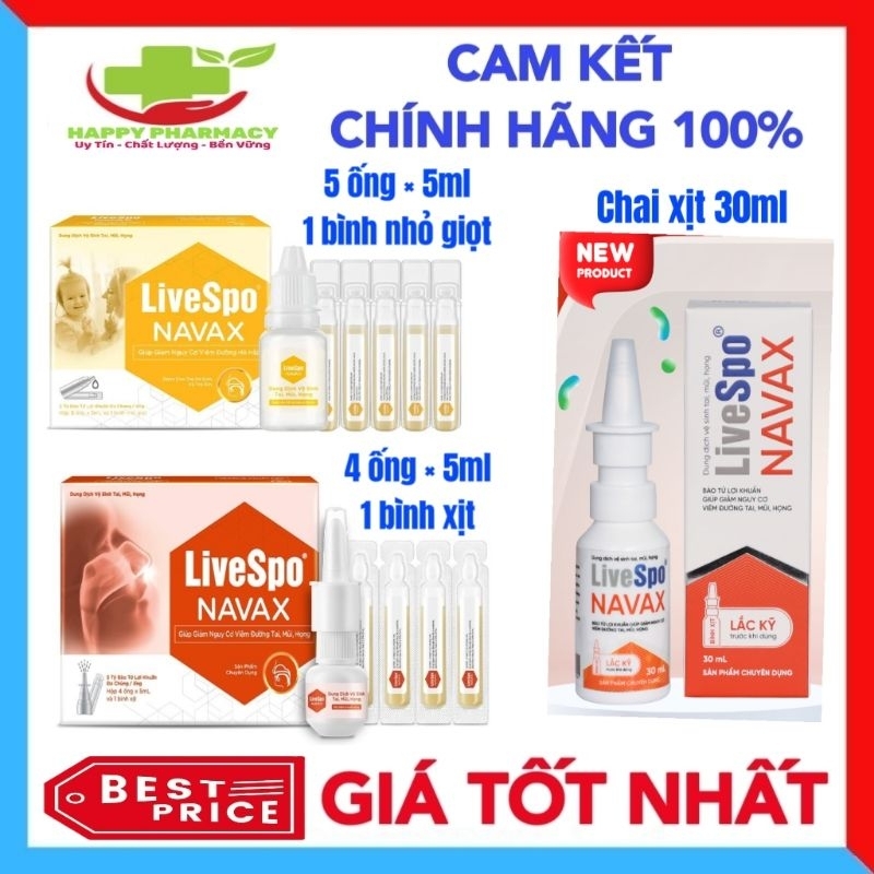 Nước Muối Sinh Lý LiveSpo NAVAX Giúp Giảm Nguy Cơ Viêm Đường Tai, Mũi, Họng