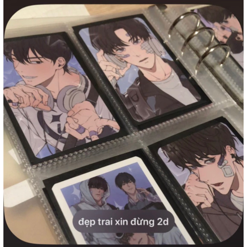 Sleeve màu đựng card set 50 Túi Đựng Thẻ Bằng Nhựa Màu Kem In Hình Thần Tượng Xinh Xắn