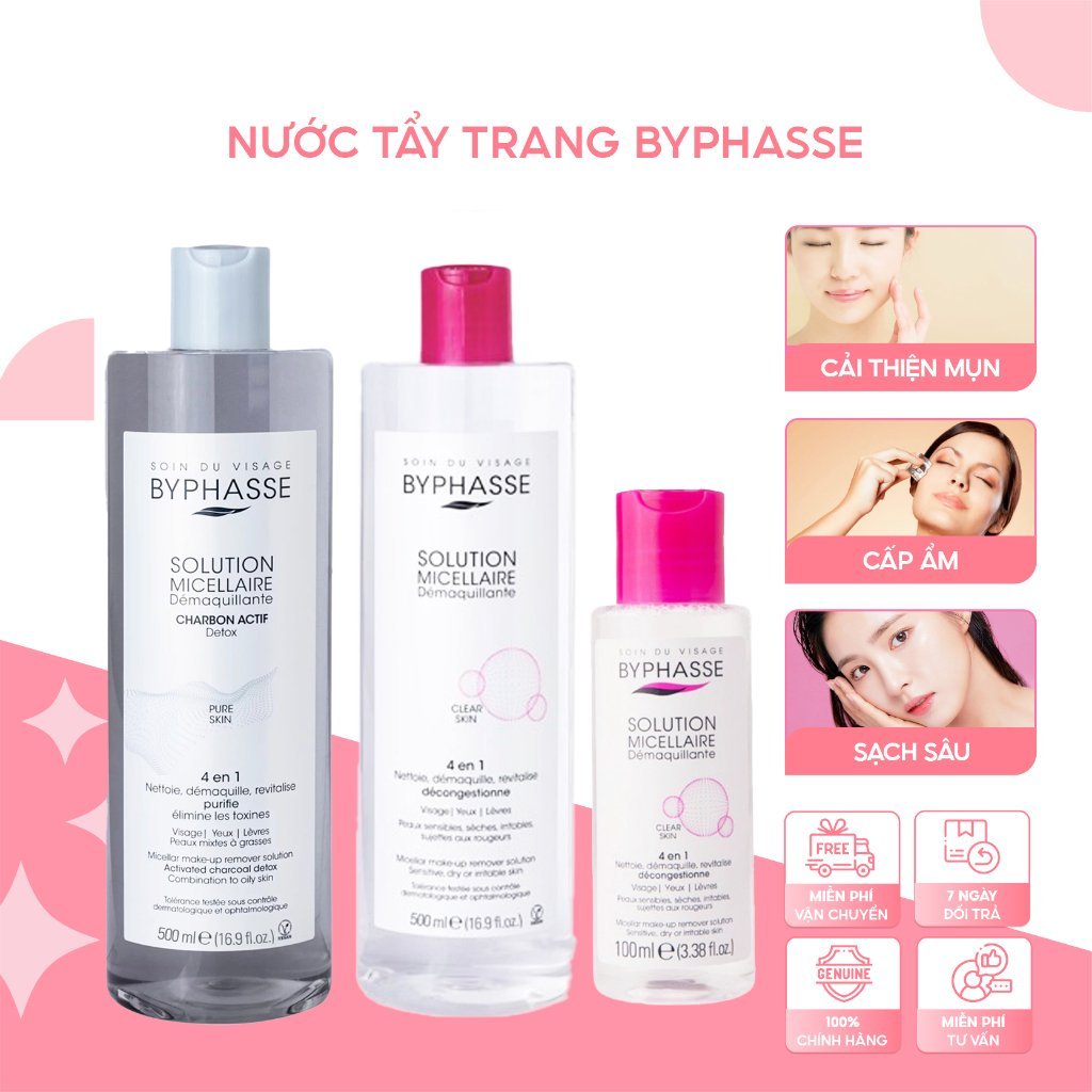 [Hcm]Byphasse - Nước Tẩy Trang Byphasse Dành Cho Mọi Loại Da (500Ml)