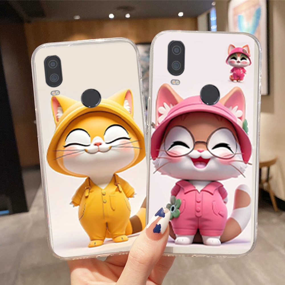 Ốp lưng vsmart Active 1 / vsmart Active 1 Plus / vsmart Active 1+ in hình bò sữa,mèo siêu cute