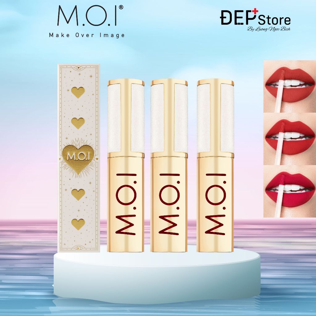 Son kem lì MOI Cosmetics Holiday lì mềm môi dưỡng ẩm 3.5g