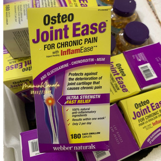 Osteo Joint Ease bổ xương khớp 180v, Webber Naturals, date 2027