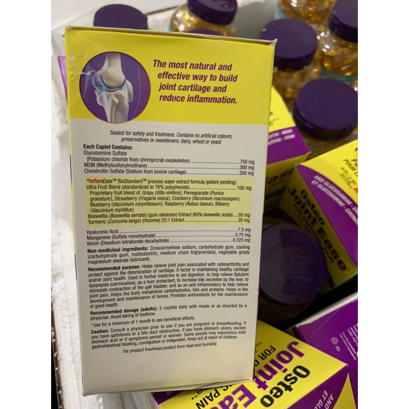 Osteo Joint Ease bổ xương khớp 180v, Webber Naturals, Canada