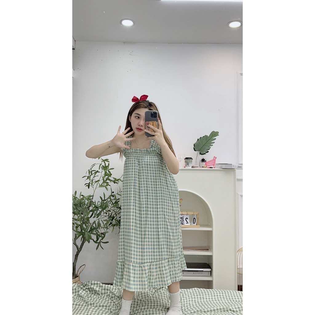 VÁY NGỦ 2 DÂY, ĐỒ NGỦ, ĐỒ MẶC NHÀ DỄ THƯƠNG ĐŨI TƠ CHO NỮ CỘC ĐÙI PUNHOUSE