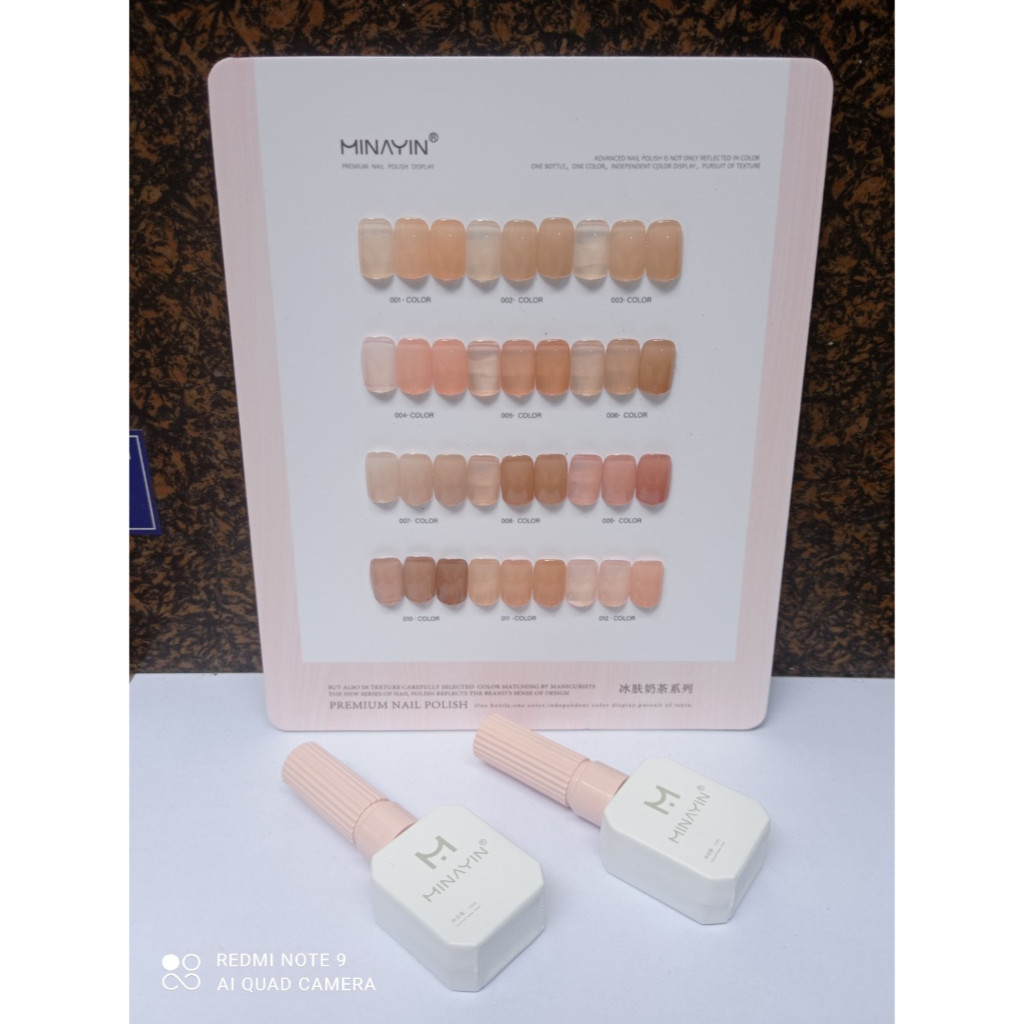 set sơn thạch nâu 12 màu MINAYIN tặng kèm bảng, sơn thạch 12 màu nâu minayin