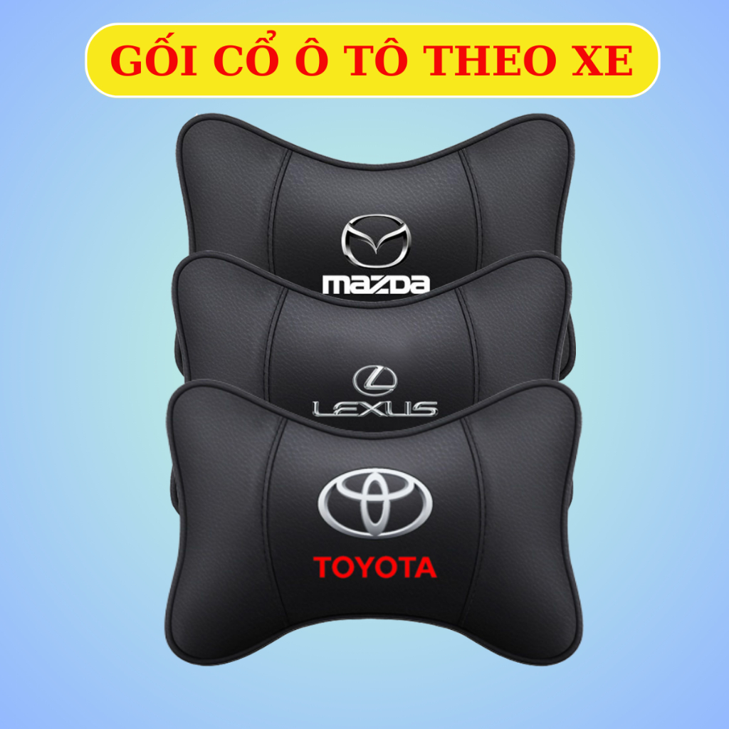 Gối Tựa Đầu Ô Tô Da, Gối Tựa Đầu Gắn Ghế Ngồi Ô Tô Có Logo Theo Hãng Xe Vinfast/Toyota/Mazda/Honda/Huyndai/Nissan/Mitsub | BigBuy360 - bigbuy360.vn
