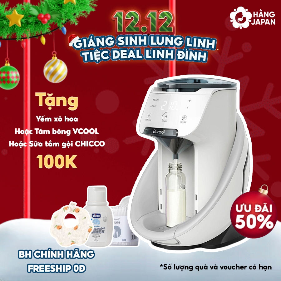 Máy pha sữa cho bé Burabi Plus/Smart - Bảo hành chính hãng 1 năm hỗ trợ kỹ thuật trọn đời