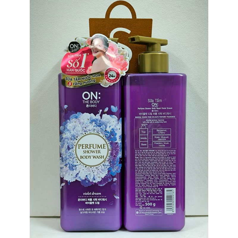 Sữa tắm dưỡng ẩm hương nước hoa On: The Body Perfume 500g