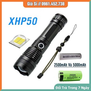Đèn pin siêu sáng xhp50 cáp sạc type-c
