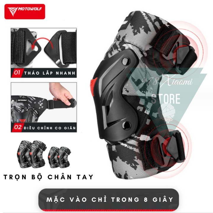 Giáp bảo hộ tay chân Motowolf MDL1034 - Giáp tay chây moto