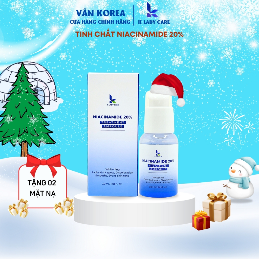 Tinh chất Niacinamide 20% K Lady Care - chai 30ml, thu nhỏ lỗ chân lông, tăng cường bảo vệ da