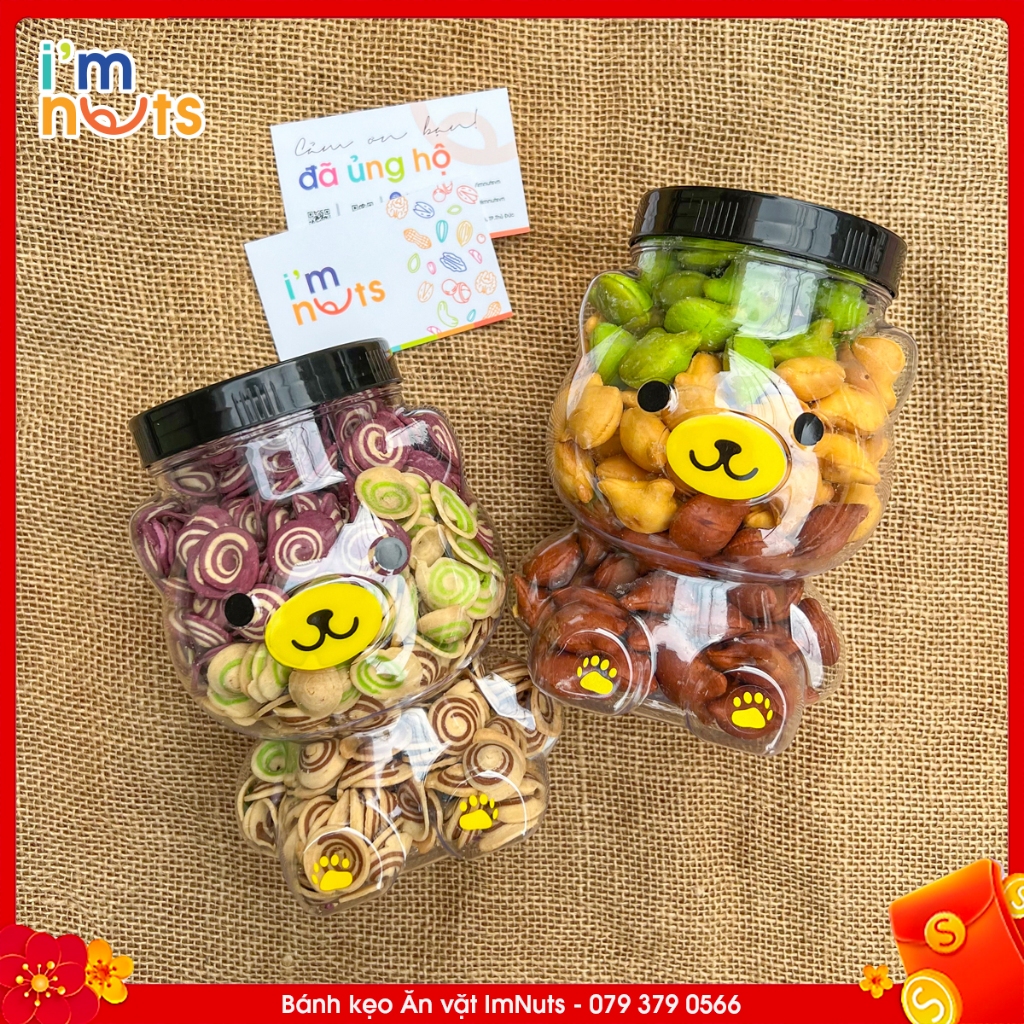 Bánh tai heo nhí tuổi thơ mix 3 vị Cacao, Matcha và Khoai môn - Ăn vặt ImNuts