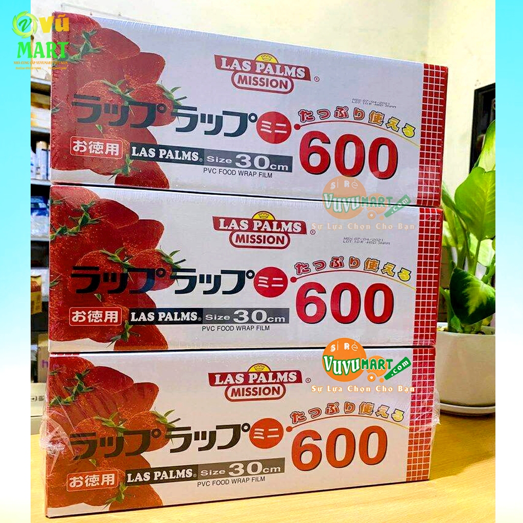 Sỉ Màng Bọc Thực Phẩm Loại To 600 Laspalms CHÍNH HÃNG XK Nhật: Co giãn, Bám dính - Sáng bóng, Đàn hồi