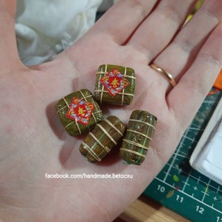 Đồ chơi miniature 1:12 Bánh chưng bánh tét tí hon cho búp bê (mẫu mới)