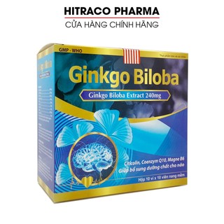 Hoạt huyết dưỡng não Ginkgo Biloba Extract 240mg - Hộp 100 viên (Ginkgo Biloba Xanh dương)