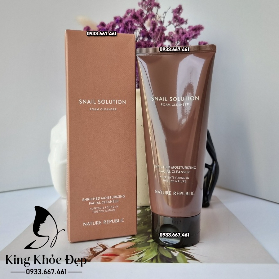 Sửa Rửa Mặt Nature Republic Snail Solution Foam Cleanser