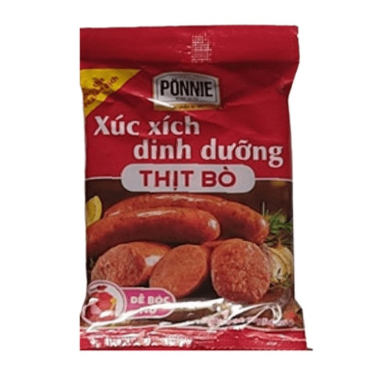 Xúc Xích Dinh Dưỡng Thịt Heo Ponnie gói 175g Thơm ngon