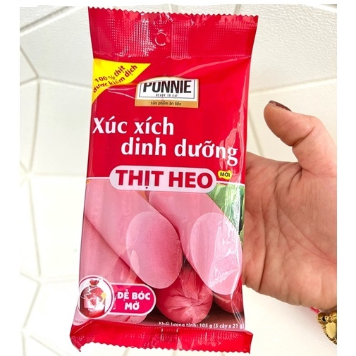 Xúc Xích Dinh Dưỡng Thịt Heo Ponnie gói 175g Thơm ngon