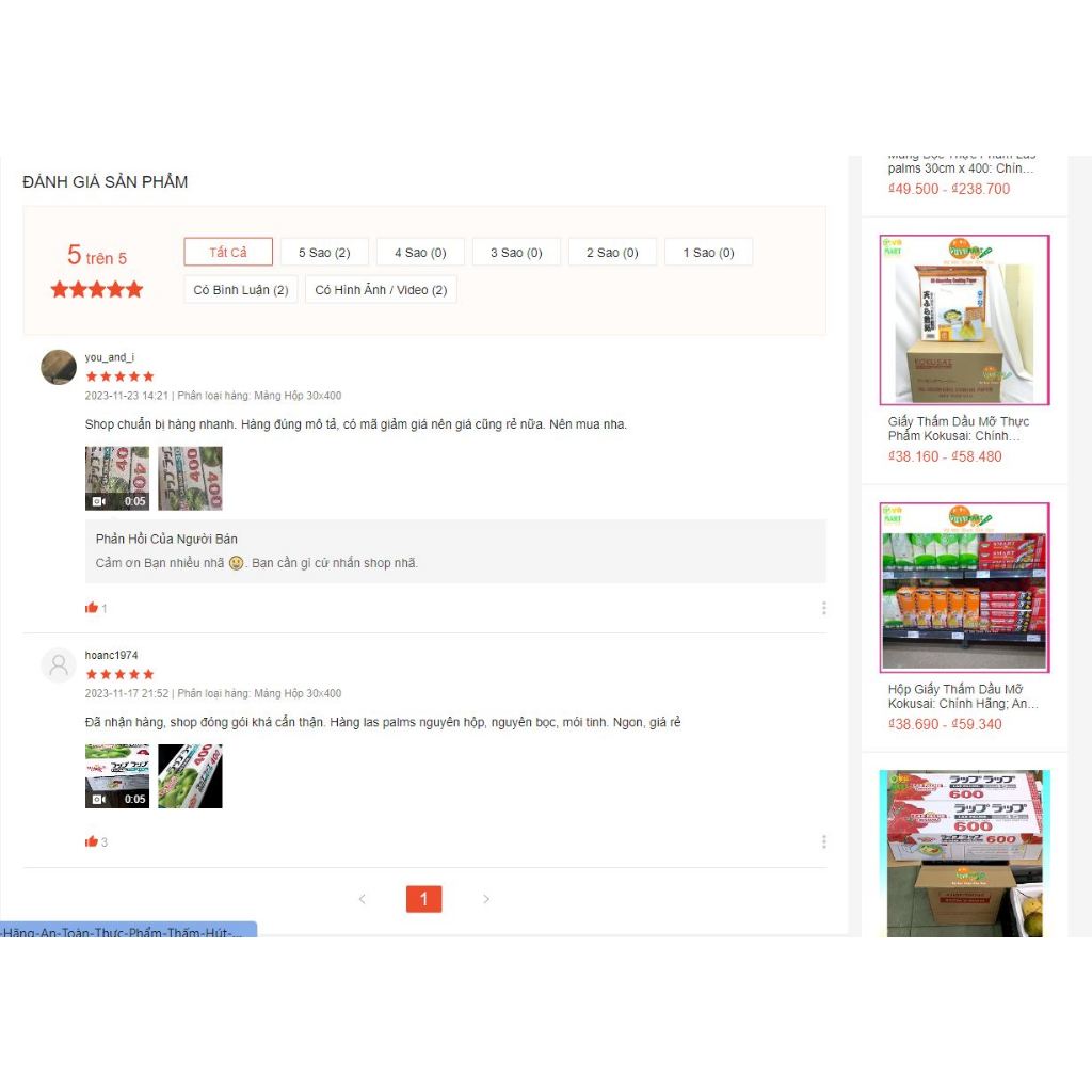 Màng Bọc Thực Phẩm co giãn Las Palms 30cm x 600: Lõi vàng Bám dính, Đủ mét, Sáng bóng - Gia đình, Shop Hoa quả, Nhà hàng