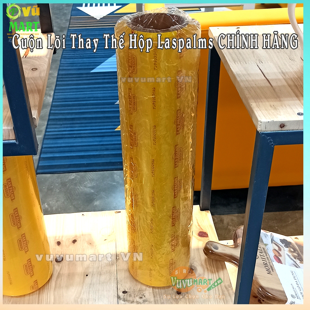 Màng Bọc Thực Phẩm co giãn Las Palms 30cm x 600: Lõi vàng Bám dính, Đủ mét, Sáng bóng - Gia đình, Shop Hoa quả, Nhà hàng