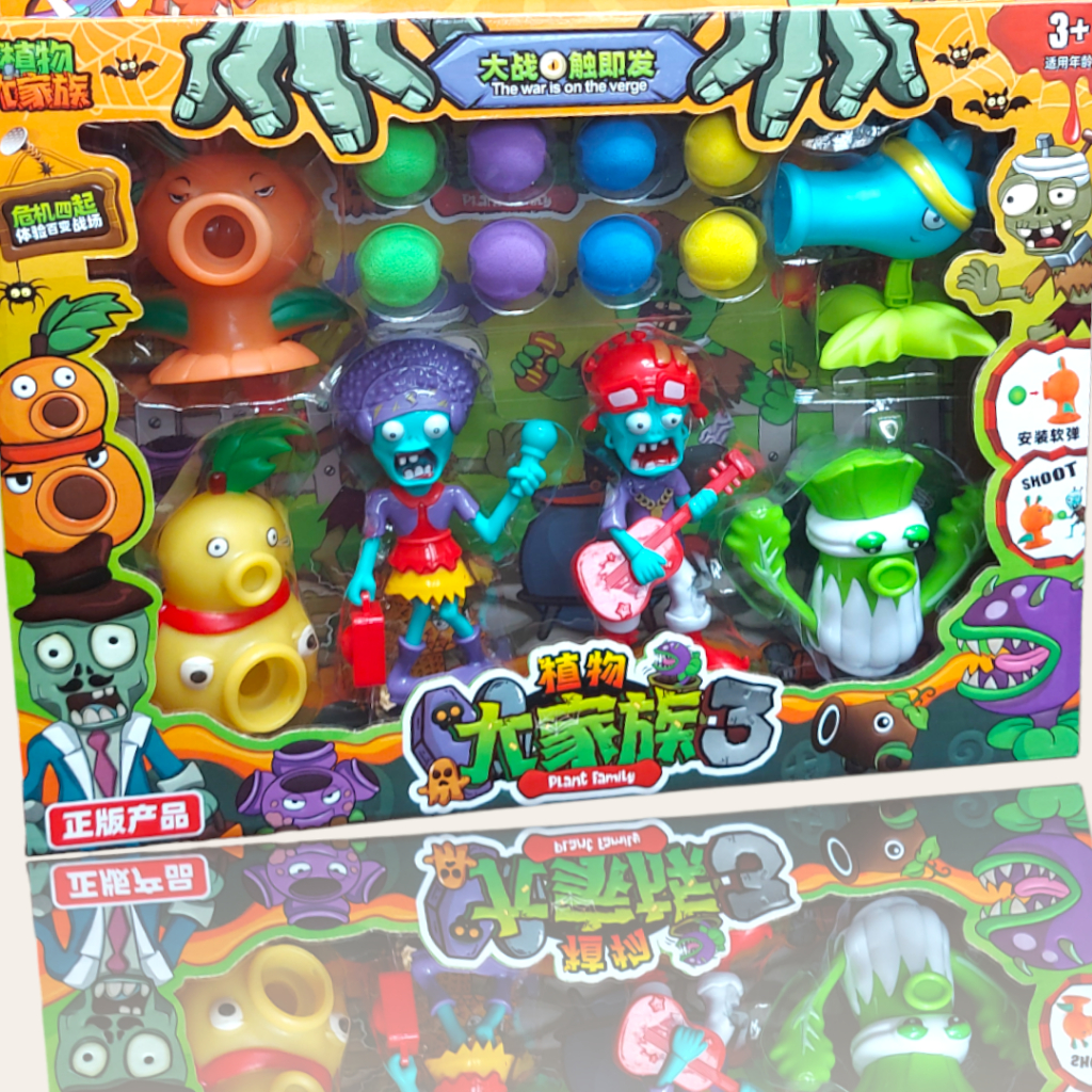 Mô Hình Plant Phun Xốp Viên Tiêu Diệt Zombie - Đồ Chơi Cho Bé Hoa Quả Nổi giận