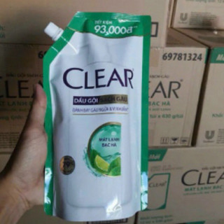 Dầu gội đầu clear bạc hà túi 630g/ chai 630gr