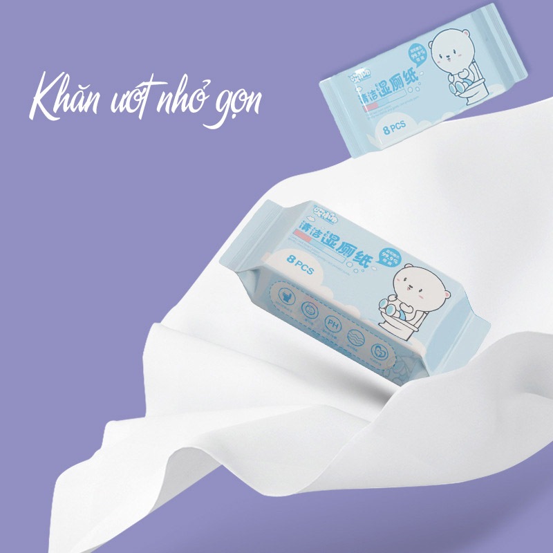 Khăn Ướt Mini Nhỏ Nhắn Gọn Gàng Dễ Mang Theo Tiện Lợi L2450
